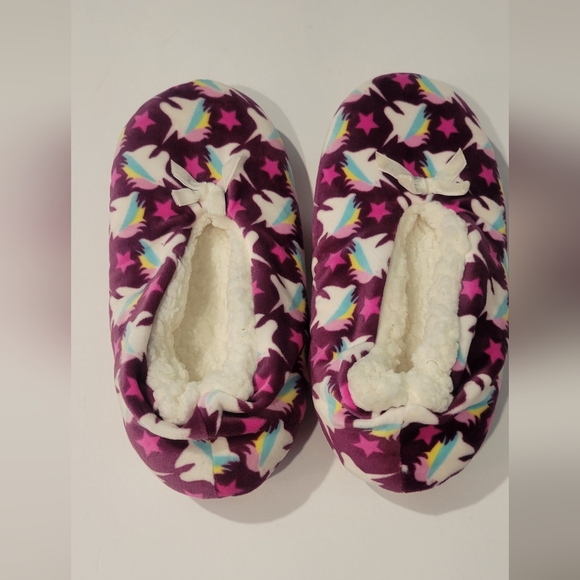 Fuzzy Babba, Purple Unicorn Star Women's Slippers Size 11. Never worn. - Picture 1 of 6